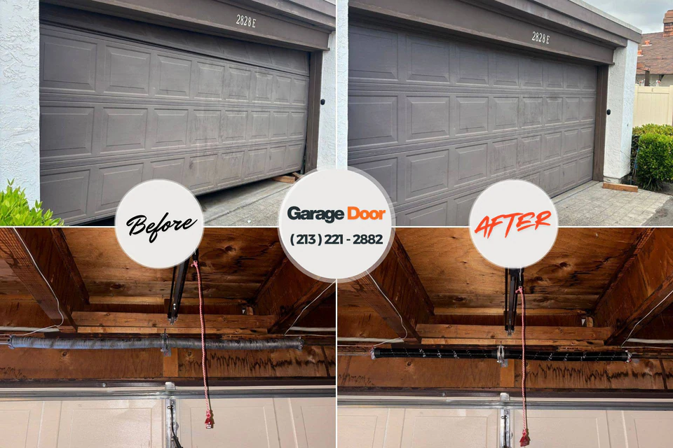 Before and after: garage door repair Cleona, PA
